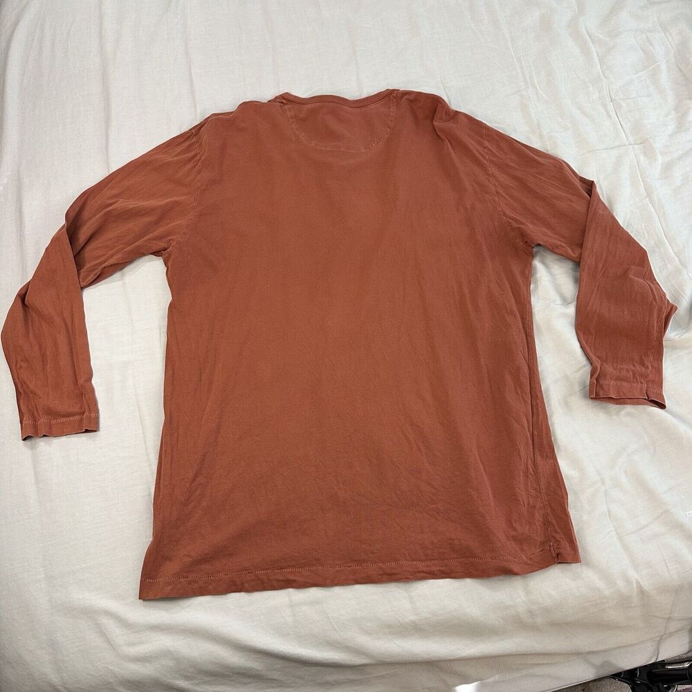 Pendleton Henley Button Up Shirt Men’s XL Orange Long Sleeve Button - Picture 2 of 7